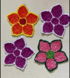 Handmade Rangoli Flower Mat Set – Festive Decorative Floor Décor