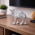 Ethnic Camel Showpiece (Silver Finish Decorative Figurine)