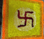 स्वस्तिक डिझाइन रेडीमेड रांगोळी मॅट | Premium Swastik Ready Made Rangoli Mat