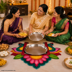 Decorative Plate Surround Rangoli Mat for Dining & Festive Décor