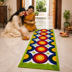 Decorative Indoor Rangoli Floor Mat for Home Entrance & Hallway