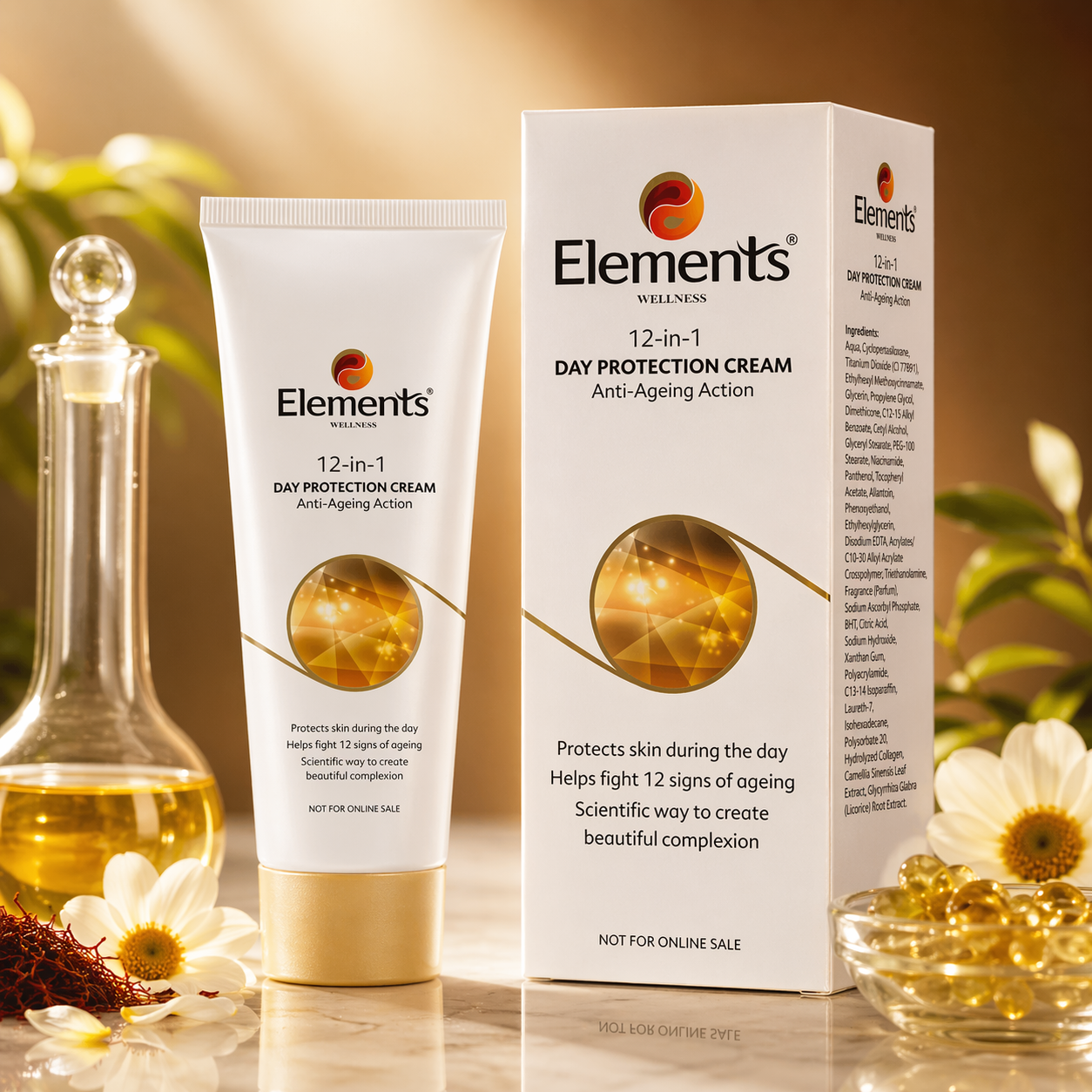 Elements Wellness 12-in-1 Day Protection Cream – Anti-Ageing Action