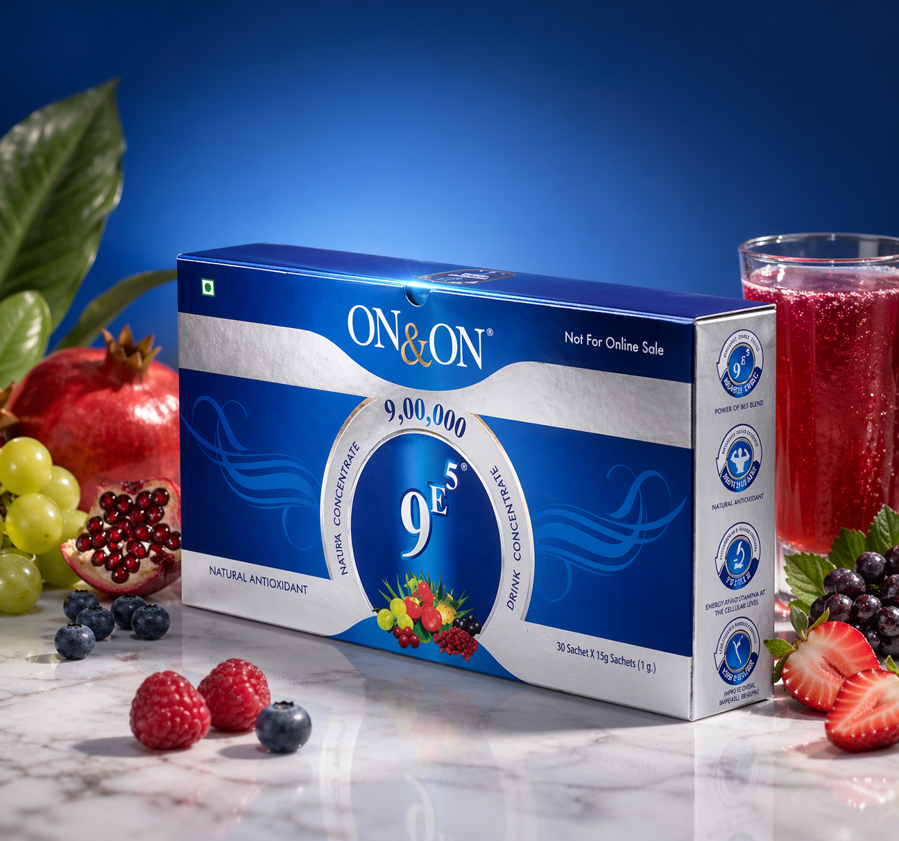 ON & ON 9OE⁵ Natural Antioxidant Drink Concentrate