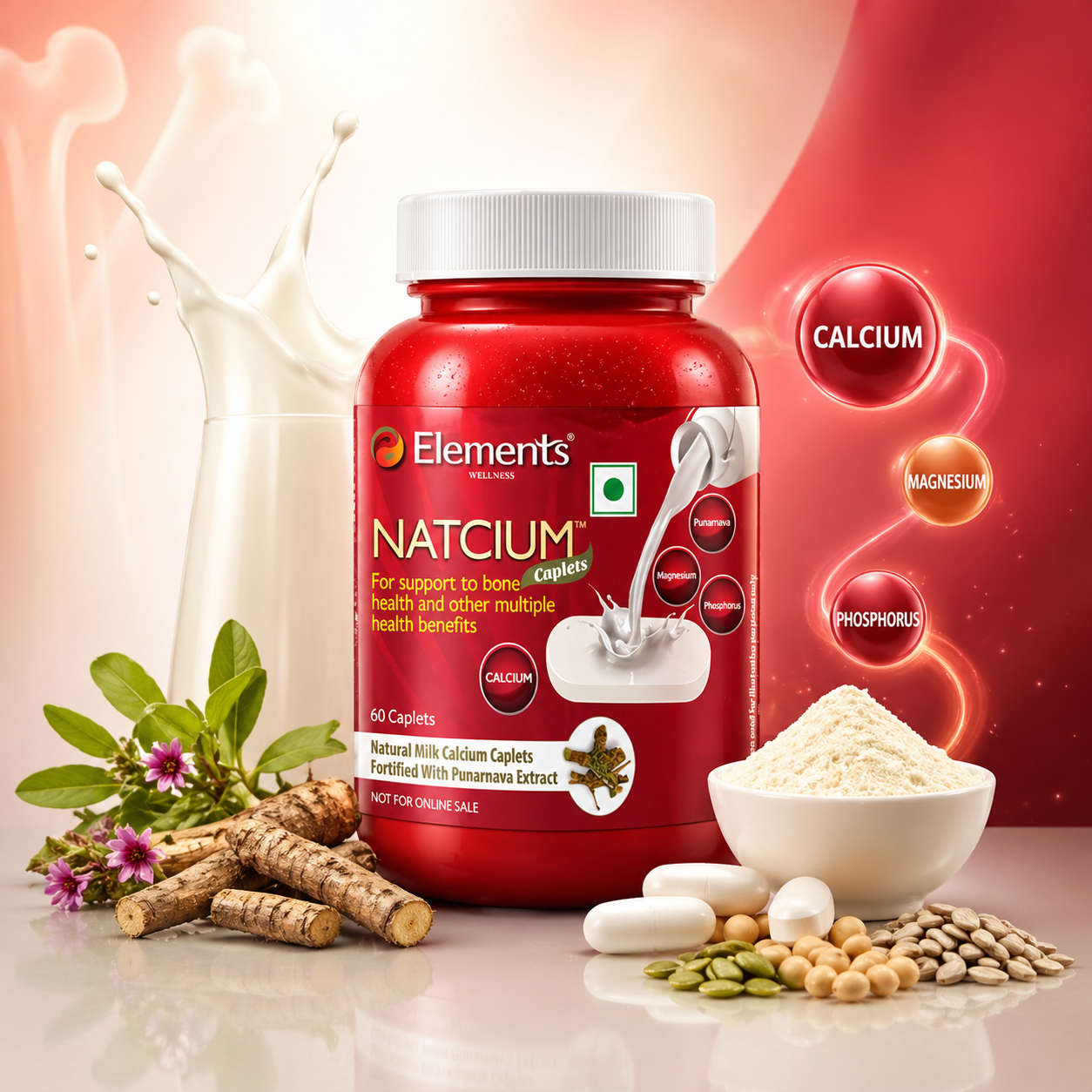 Elements Natcium Caplets – Bone Health Support