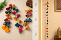 Handmade Cone Bell Door Hanging | Traditional Fabric Toran Wall Décor