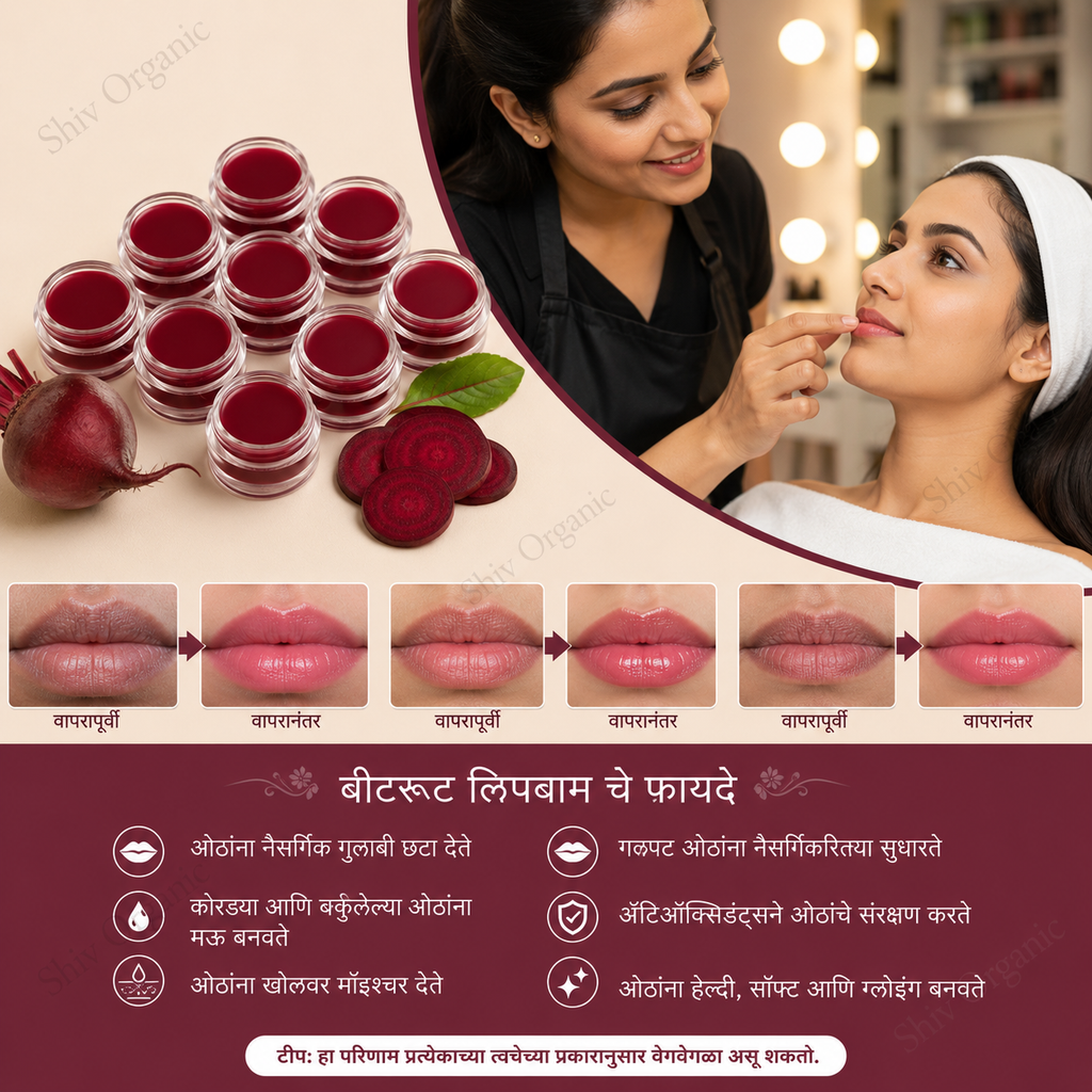 Shiv Organic Beetroot Lip Balm – Natural Lip Care for Soft & Pink Lips
