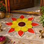 Handmade Rangoli Door Mat – 2 Ft Decorative Floor Mat