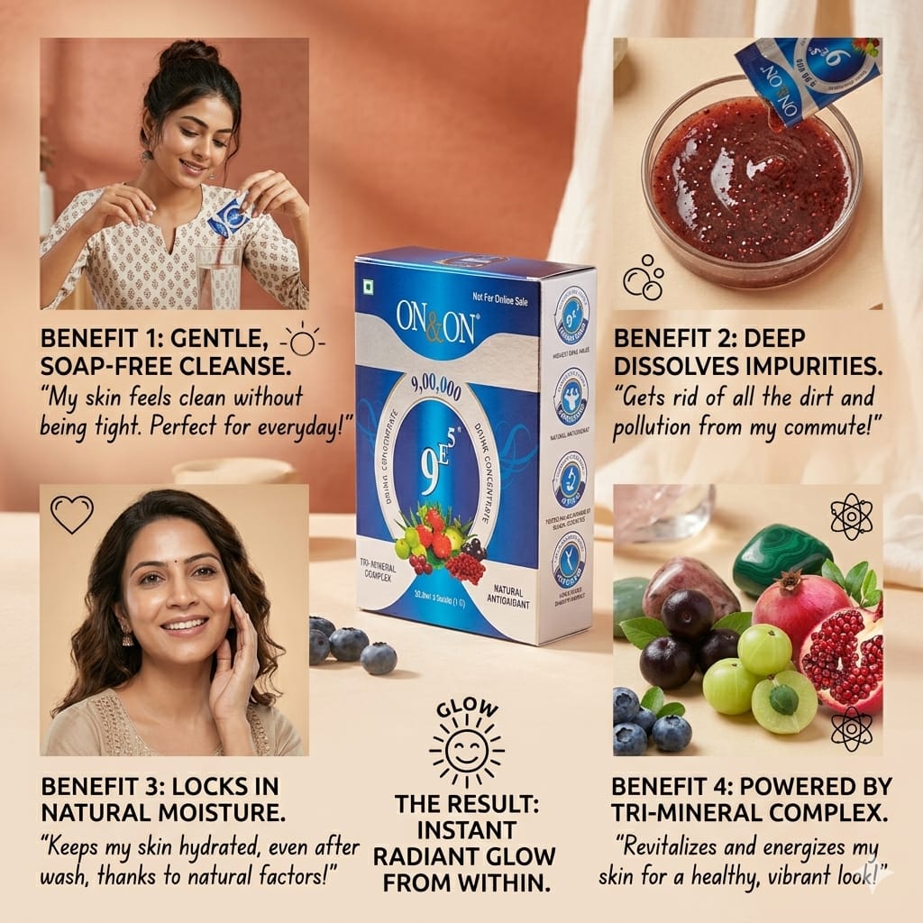 ON & ON 9OE⁵ Natural Antioxidant Drink Concentrate