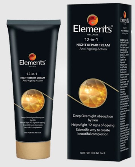 Elements Wellness 12-in-1 Night Repair Cream – Anti-Ageing Action