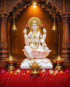 देवी लक्ष्मी की मूर्ति (सफेद फ़िनिश)