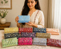 Handcrafted Embroidered Clutch Wallet for Women – Multi-Color Floral Designer Ethnic Purse with Bead Work
