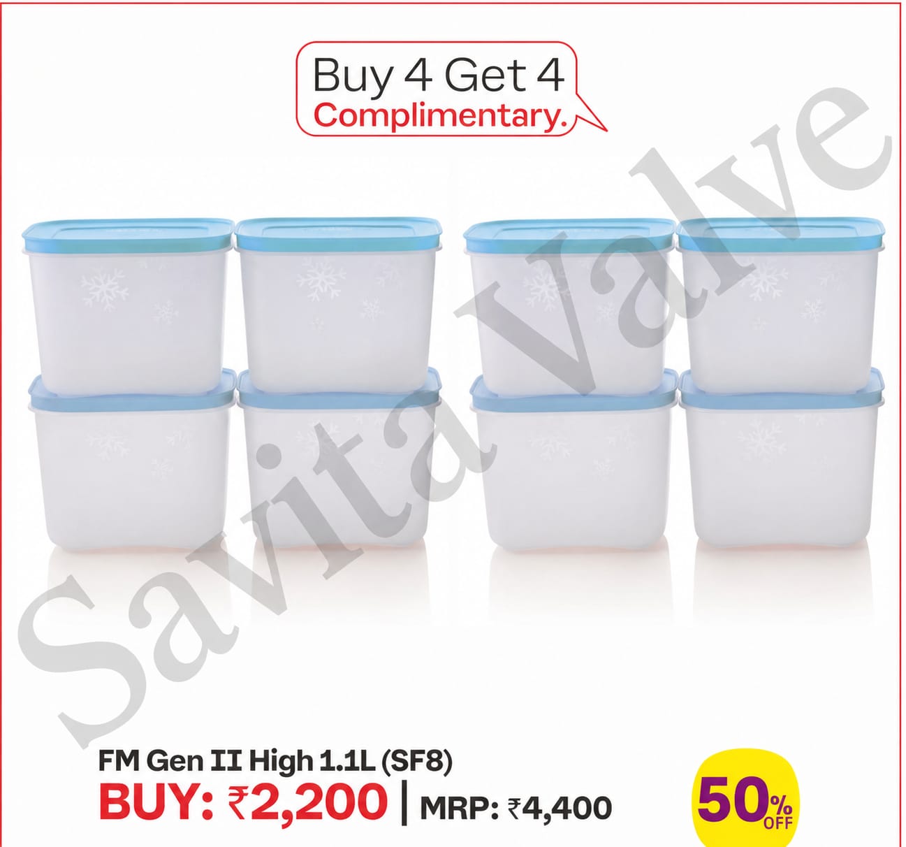 FM Gen II High Freezer Mate Container Set – 8 Pcs