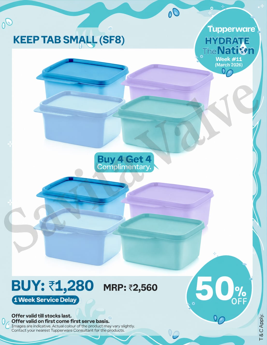 Keep Tab Small Container Set – 8 Pcs