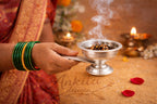 Premium White Metal Dhoop Aarti with Handle | Traditional Sambrani Burner for Pooja & Aarti