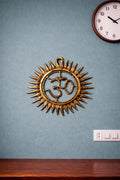 Om Wall Hanging Sun Design | Metal Om Wall Décor for Home Entrance & Living Room