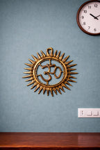 Om Wall Hanging Sun Design | Metal Om Wall Décor for Home Entrance & Living Room