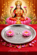 Toda thali | Premium White Metal Pooja Thali | Silver Finish Designer Plate for Mandir & Aarti Use