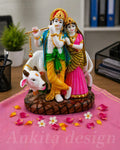 Premium Radha Krishna with Cow Idol | Decorative Spiritual Murti for Home Temple & Living Room