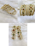Designer Moti Pearl Bangle Set