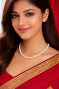 Elegant White Pearl Necklace for Women | Minimal Classic Pearl Jewellery