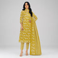 Elegant Mustard Floral Printed Kurta Pant Dupatta Set | Designer Women’s Ethnic Wear