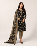 Black & Beige Printed Kurta Pant Dupatta Set for Women | Premium Ethnic Wear Collection