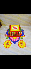 हँडमेड लोकर पाट सजावट सेट (Paat Decoration Set with Rangoli)