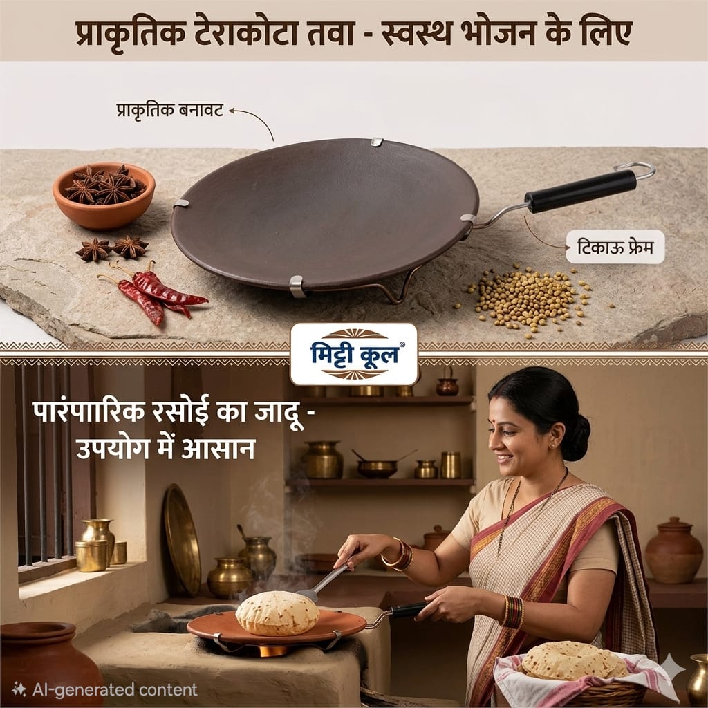 Terracotta Tawa (Clay Griddle) – Natural Clay Cookware for Healthy Cooking