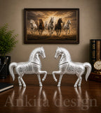 Twin Horse Statue 310g