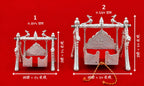 Silver Finish Jhula | White Metal Krishna Swing for Mandir | Decorative Pooja Jhula