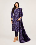Purple Floral Printed Kurta Pant Dupatta Set for Women | Elegant Ethnic Wear